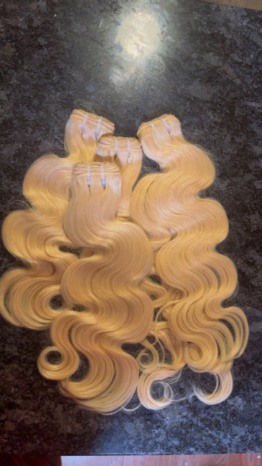 Blonde Top Virgin Human Hair Bundles